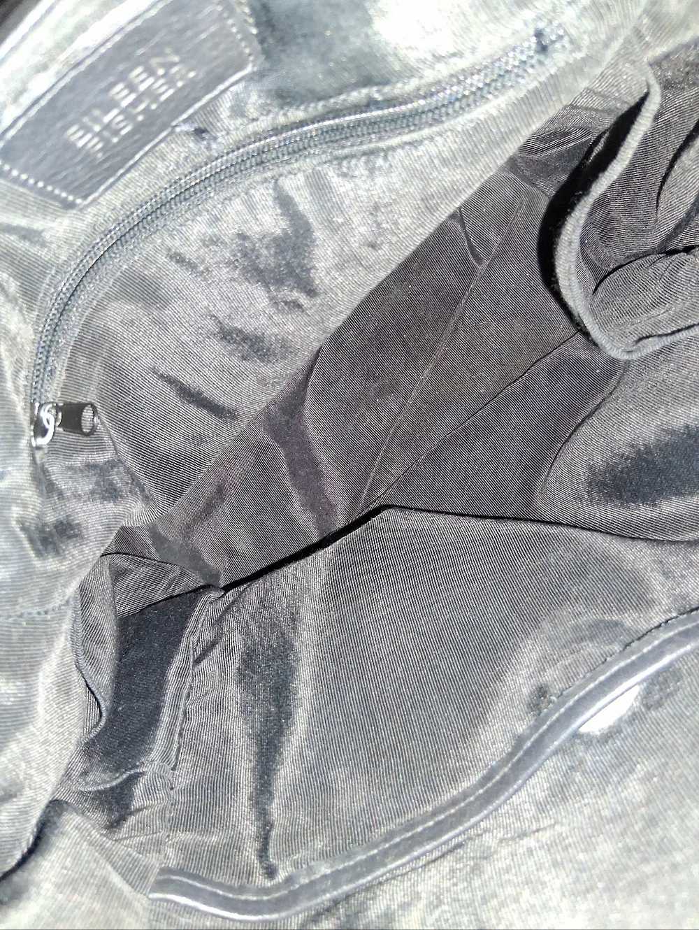 Eileen Fisher Black Leather Hobo Shoulder Bag